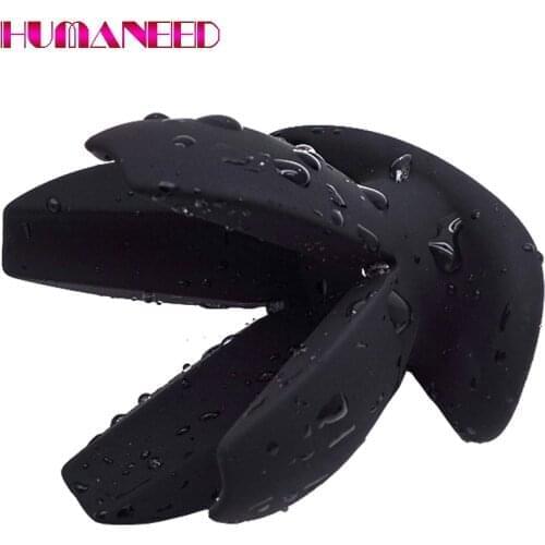 Hollow Out Anal Sex Spreader Silicone Expanding Butt Plug Flared Anus Stretching Anal Dilator Anus Cleaning Sex Toys For Couples