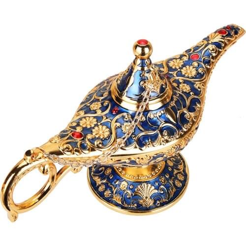 Retro European crafts Aladdin magic lamp, home, club decoration zinc alloy creative craft decoration wishing lamp