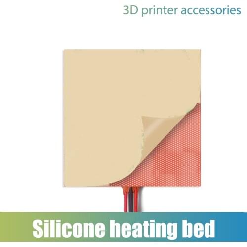 3D Printer 24V 60W Silicone Heater Pad Heating Mat 100x100mm Heated Bed With NTC 100K Thermistor And 60cm Cable For Voron 0.1