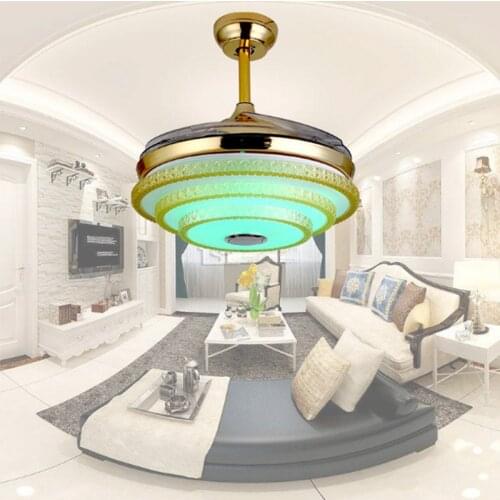 Fan light invisible fan light bluetooth speaker fan generation