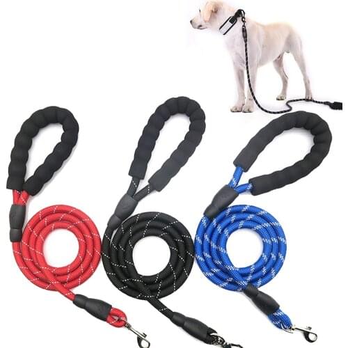 Reflective Durable Large Dog Leash Training Running Rope Medium Big Dog Collar Leashes Strong Lead Rope For Labrador Rottweiler