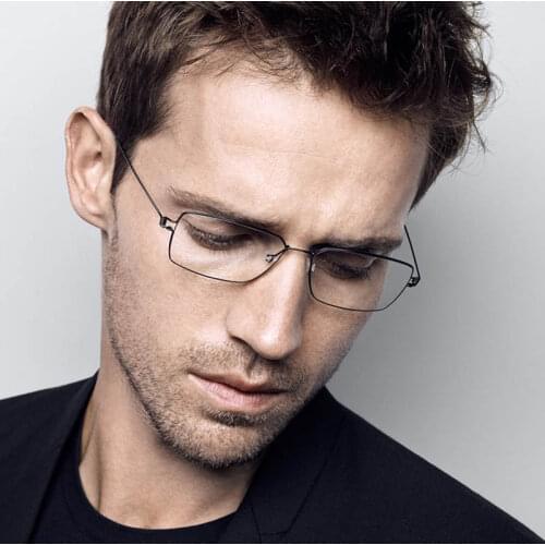 ELECCION Titanium Glasses Frame Men Prescription Eyeglasses Women Screwless Brand Designer Myopia Optical Frames Korean Denmark