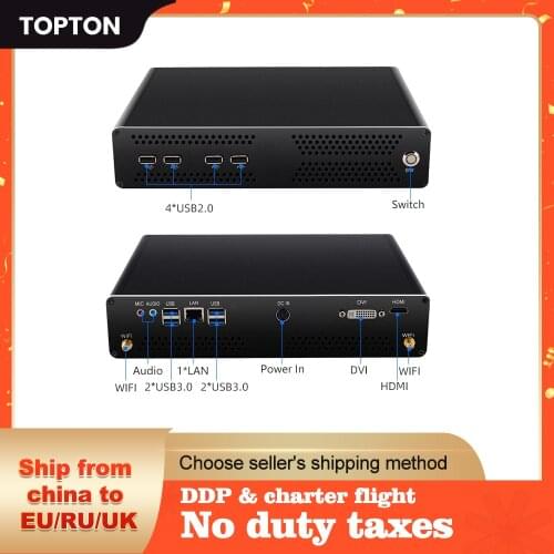 Topton PC Case Gaming Intel Xeon 16 Cores 32 Threads NVIDIA GTX 1050Ti 4G Desktop Mini Gamer Computer Dual-band WiFi