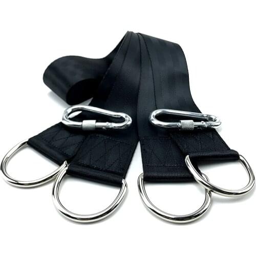 Strap-Hanger with Snap Carabiner Hook Hammocks Hanging-Kit Tree-Swing Nylon Hot-Sale