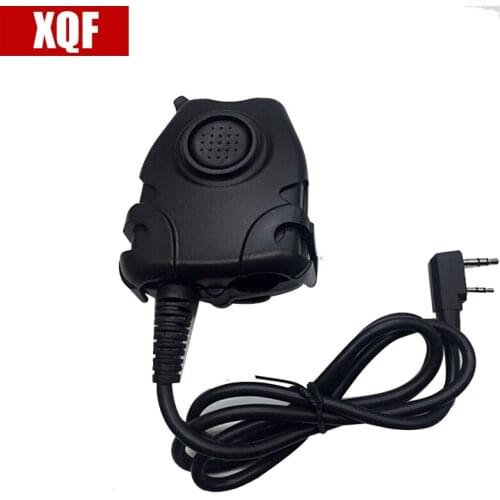 XQF Waterproof PTT Cable For KENWOOD K Plug for Z Tactical Comtac II H50 MSA SORDIN H60 HD01 HD02 HD03 Noise Reduction Mic