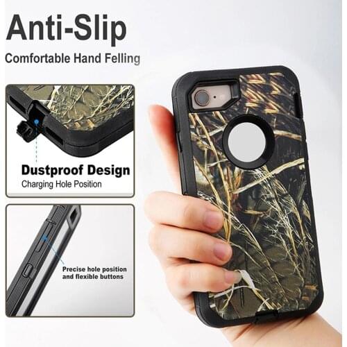 Defender Camouflage Phone Case Bumper Armor Covers for iPhone X, Xs ,11Pro Max