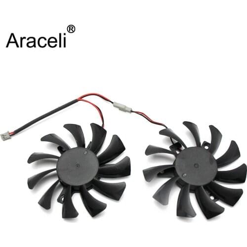2PCS/lot GA81O2U -PFTB DC 12V 0.38A R7 350 For POWERCOLOR DATALAND R7 350 Server Frameless Fan