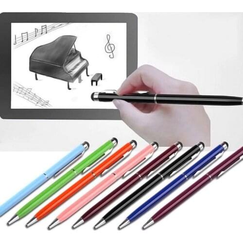 5pcs 2in1 Touch Screen Stylus Pen+Ballpoint Pen for iPad iPhone Samsung Tablet Smartphone radom colors Durable