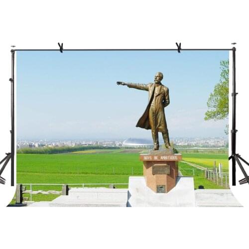 7x5ft Famous Statue Backdrop Dr. William Clark Famous Statue Photography Background and Studio Photography Backdrop Props