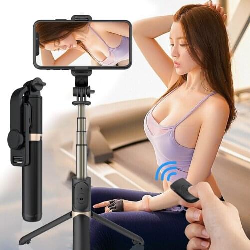 Q03 alloy Wireless Bluetooth Selfie Stick Foldable Monopods Universal Tripod for Smartphones for iPhone Action Cameras