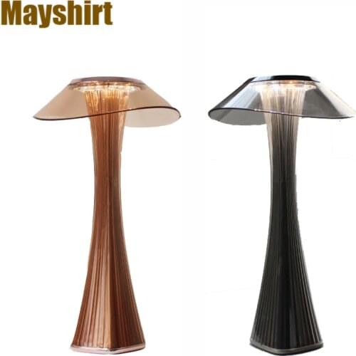Cordless Acrylic Table Lamps Rechargeable Battery Led USB Touch Sensor Desk Lamp Desktop Bedroom Bedside Night Lighting Fixtures