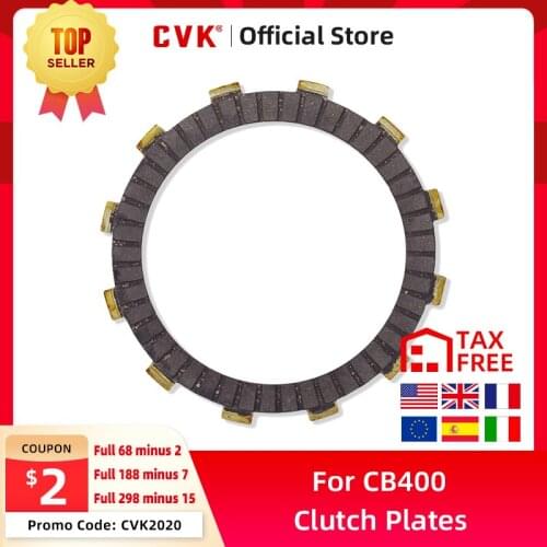 CVK 6 PCS Clutch Plate Friction Sheet Clutch Discs For Honda CB400 1992-2008 VTEC CB-1 CBR400 NC23 Motorcycle Accessories