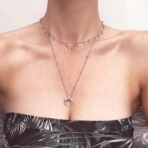 INS European and American personality wheat ear tassel simple sexy clavicle chain necklace female short choker fashion retro