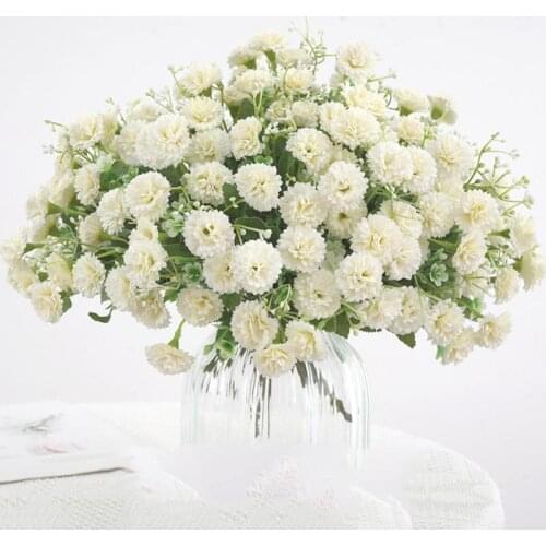 20 Heads Simulation Hydrangea Flower Ball Simulation Bouquets Artificial Flower Wall Home Decoration Wedding Holding Flower