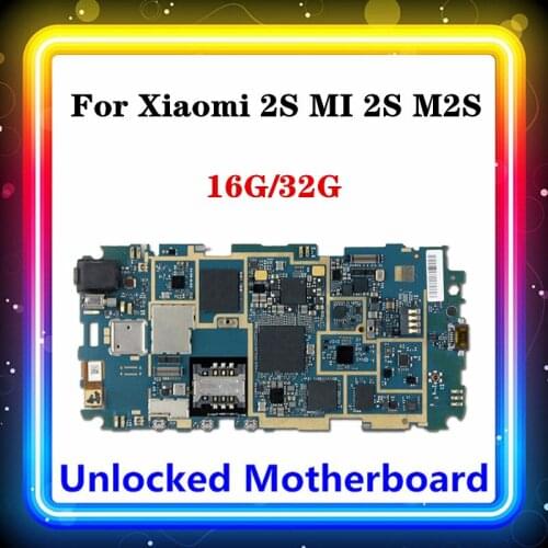For Xiaomi 2S MI 2S M2S Motherboard With Chips Updated Android OS MIUI System Installed 16G 32G Replaced Clean Main Board