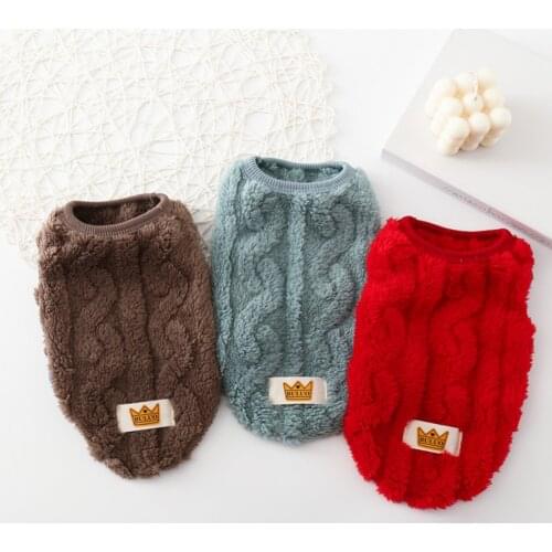 Cute Wavy Double-sided Fleece Pet Clothes Soft Puppy Kitten Coats for Small Medium Dogs Cats Warm Winter Dog Cat Jacket Clothing