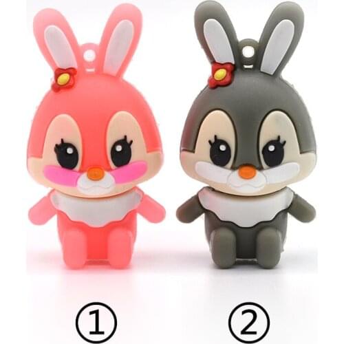 Cute Cartoon Usb flash drive 64GB pendrive 128GB pink USB stick 32GB Real capacity pen drive