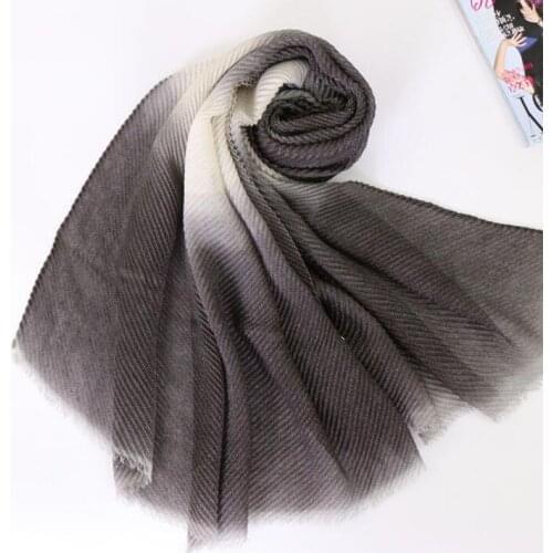 Womens Autumn winter new Gradient color matching Scarf Ethnic style womens long scarf