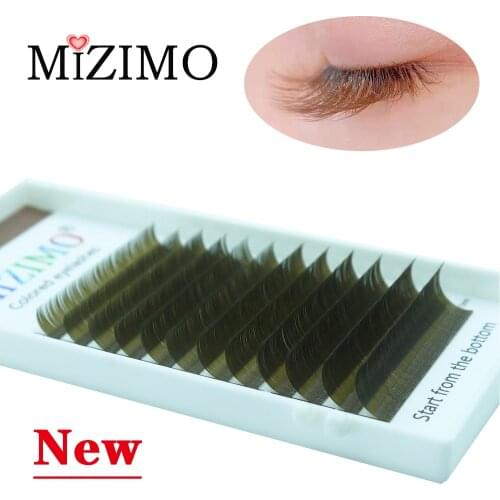 2021 New 12-row Grafted False Eyelashes 0.07/0.10 C/D Mixed Length (8-13mm) Caramel Color Natural Extension Soft Makeup Thick