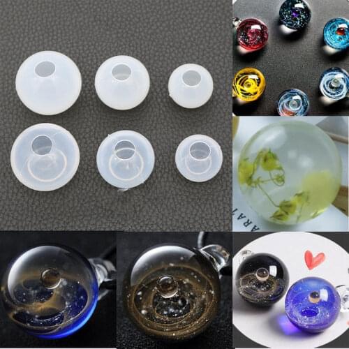 NOT AS LONG 20 25 30mm Universe Ball Pendant Epoxy Resin Silicone Mold Jewelry Making Tools Drop Shipping