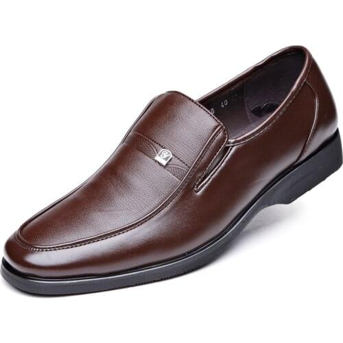 Man Round Toe Dress Shoes Cow Leather Business casual shoes Mens Black Wedding Shoes Oxford Formal Shoes Big Size rtg5