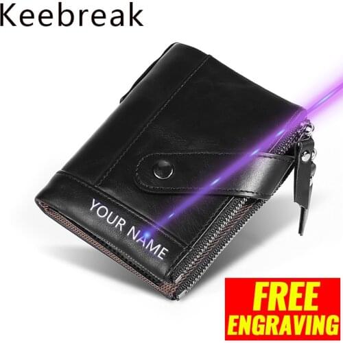 100% Cow Leather vintage Wallet Men classic Design Genuine Leather Card Holder Minimalist Brand Luxury Short Purse Smart Wallet