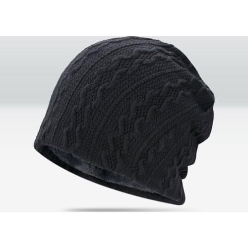 Winter Mens Warm Knitted Hat and Woolen Hat Ski Cap Beanie Hats for Men