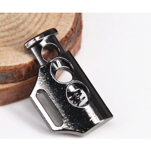 10pcs Pack Cord Lock Toggle Stopper Bean Black Gun Size: 27mm*15mm Toggle Clip NK224
