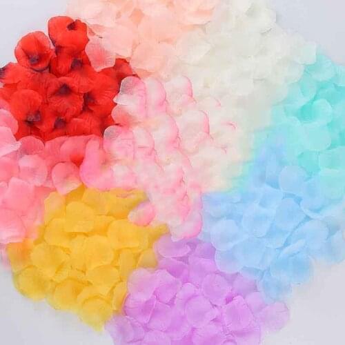 100 Pieces Fake Rose Petals for Party Decorations Artificial Flowers Accessories for Romantic Marriage Wedding