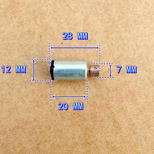 12mm*20mm DC 1.5V~3V Cylindrical Vibrator Vibration Motor With Copper Eccentric Wheel DIY Toy Massager