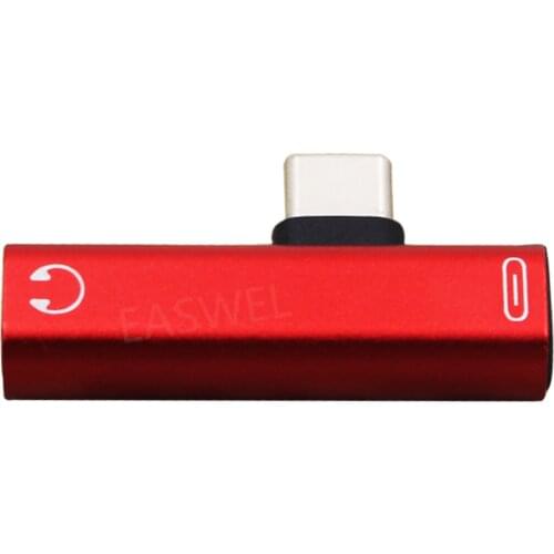 2 IN 1 Type C USB 3.1 Male to 2 Female Audio Charger Adapter Splitter Earphone for BlackBerry Motion Blackview A9 Pro S8 BV7000