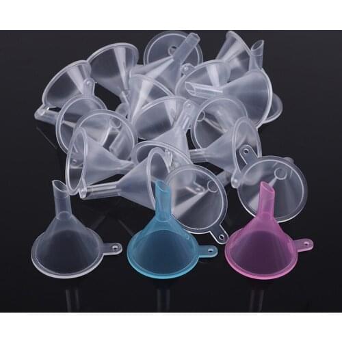 20pcs/lot Mini Liquid Oil Funnels Lab Mini Oil Funnels Kitchen Specialty Tools Small Plastic For Perfume Diffuser Bottle