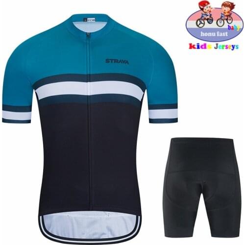 2021 Childrens Bicycle Cycling Clothing Suit Boys Girls Short-sleeved Breathable Mountain Kids Summer Bike Suit Mallot Ciclismo