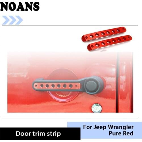 For Jeep Wrangler JK 2017 2016-2007 Car Accessories Aluminum Alloy Outside Door Handle Decorative Stickers Protective Covers