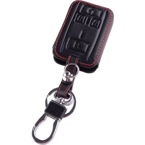 Beler M3N-32337100 Leather Remote Key Fob Cover Case fit for Chevrolet Silverado Colorado Tahoe Suburban GMC Sierra Canyon Yukon