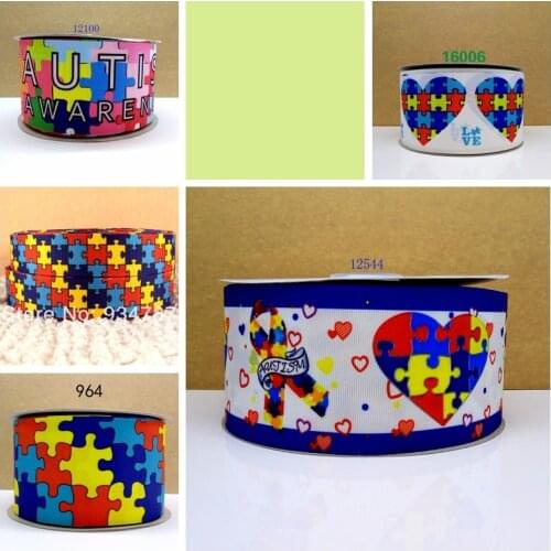 Free shipping 50 yard cartoon printed grosgrain ribbon 12544