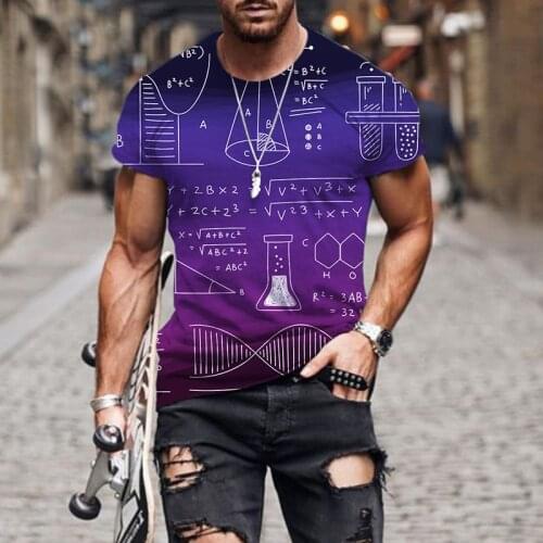 Funny Printing T-Shirt Math Formula 3D Printed Streetwear Men Women Fashion O-Neck Short Sleeve T Shirt Digital Tees Tops Unisex