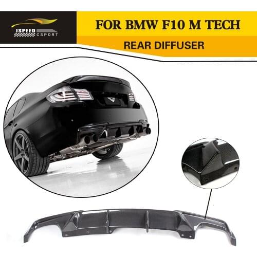 Carbon Fiber Rear Diffuser Lip For BMW F10 5 Series M Sport Bumper Sedan 2011-2014