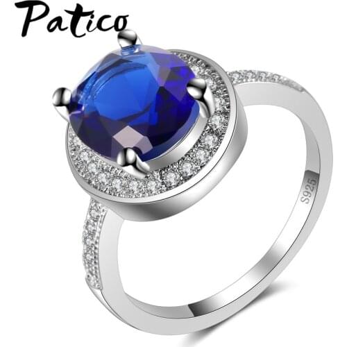 Rings for Women 925 Sterling Silver Crystal Cubic Zirconia Anel Bridal Wedding Party Engagement Jewelry Romantic Cute