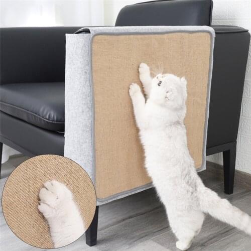 Cat Kitten Scratch Board Pad Sisal Toy Sofa Furniture Protector Cat Claw Care Product Cats Scratcher Paw Pad with Invisible Nail