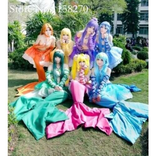 Mermaid Melody Pichi Lucia Nanami Rina Toin Hanon Hosho Cosplay Costume