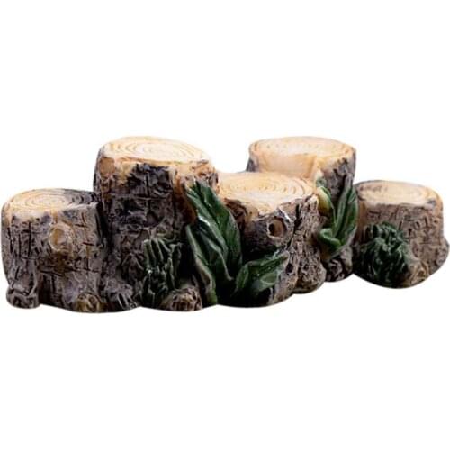 Miniature Fairy Garden Tree Stump Bridge Ornament Dollhouse Plant Pot Figurine DIY Outdoor Decor Home Decoration