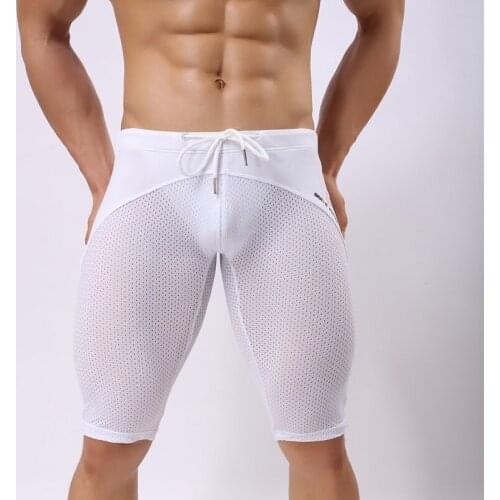 Mens Underwear Shaped Pants Male Exercise Fitness Movement Capris Cycling Pants Capri Pants Mens Bodysuit Sexy