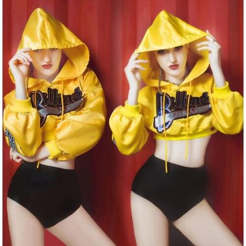 Sexy new fashion dj Dance DS bar hip-hop jacket and shorts pant set singer dancer costume woman