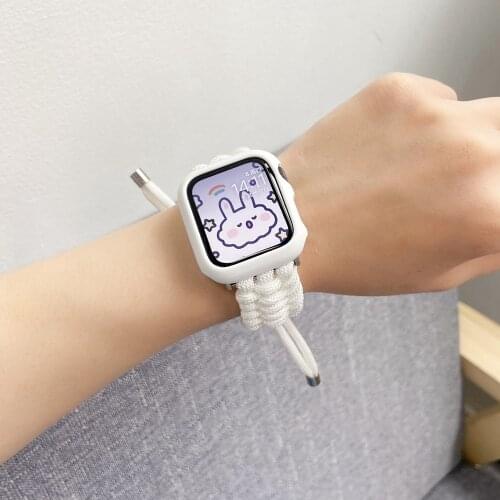Sport Band for Apple Watch 38mm 42mm Series 1 2 3 4 Nylon Rope Bracelet Strap for iwatch 40mm 44mm SE 6 5 Wristband Correa