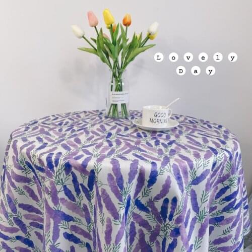 Romantic flower tablecloth wedding decoration table rectangular cafe cover elegant desk background girl lady