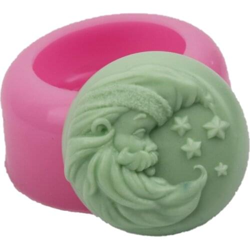 Christmas Santa Claus Shape Silicone Soap Mold DIY Handmade Chocolate Gifts Round Mould Cake Tools Resin Clay Molds