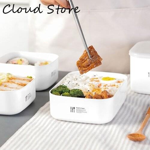 S-XL Plastic Refrigerator, Fruit Chips, Microwave Oven Lunch Box, Rectangular Food Storage Box, Sealed Watertight Box With Cover