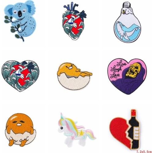 DIY Heart Patch Heat-adhesive Embroidered Patches Applique Accessories Clothing Embroidery Patch Sewing Iron on Patches Fashion