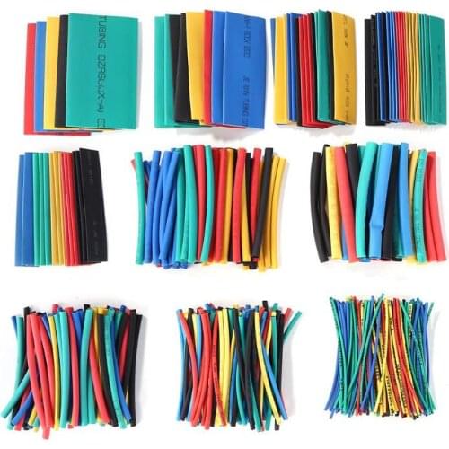 530pcs/Set Polyolefin Shrinking Assorted Heat Shrink Tube Wire Cable Insulated Sleeving Tubing Set 2:1 Waterproof Pipe Sleeve
